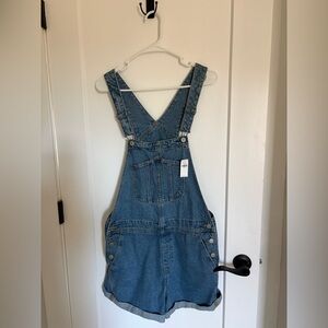 Old Navy Blue Denim Women Jean Short Overalls NEW with tags!
